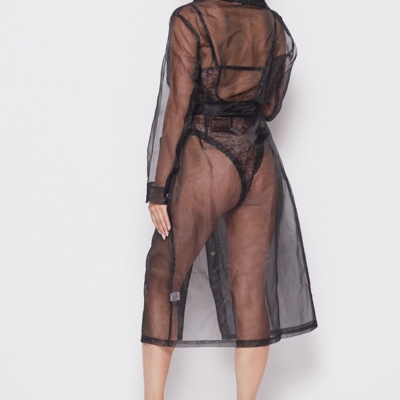 See Through Trench Coat - Picture 3 of 3